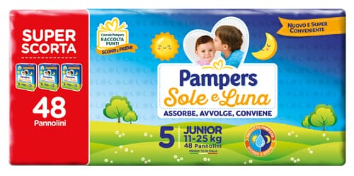 Pampers Sole&Luna Trio Junior 48 Pezzi