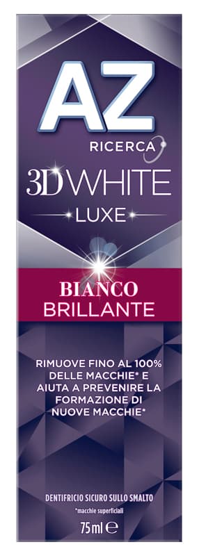 AZ 3D White Luxe Bianco Brillante Dentifricio Sbiancante 75 ml