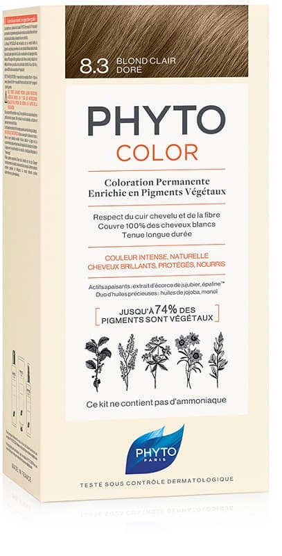 Phyto Phytocolor 8.3 Biondo Chiaro Dorato Colorazione Permanente Per Capelli