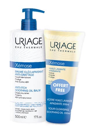 Uriage Xemose Balsamo-Olio Lenitivo Anti-Prurito + Olio Detergente Lenitivo