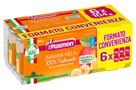 Omogeneizzato Plasmon Banana E Mela 6x104g