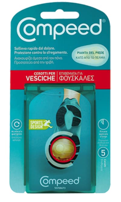 Compeed Cerotti Per Vesciche Pianta Piede Sport 5 Pezzi