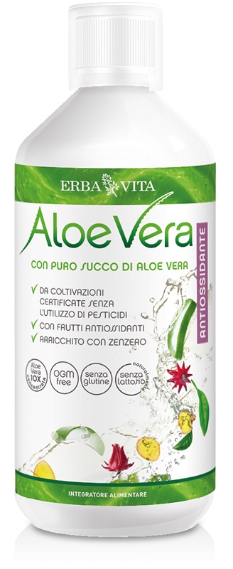 Erba Vita Aloe Vera Antiox Puro Succo con Antiossidanti