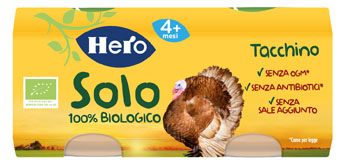 Hero Solo Biologico Omogeneizzato Tacchino 2x80 gr
