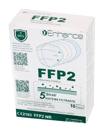 Enhance maschera protettiva ffp2 5 strati 10 pezzi