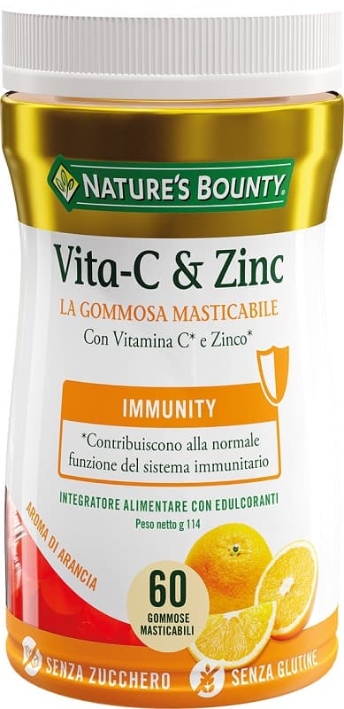 Nature's B Vita-C&Zinc Integratore Difese Immunitarie 60 Gommose Masticabili