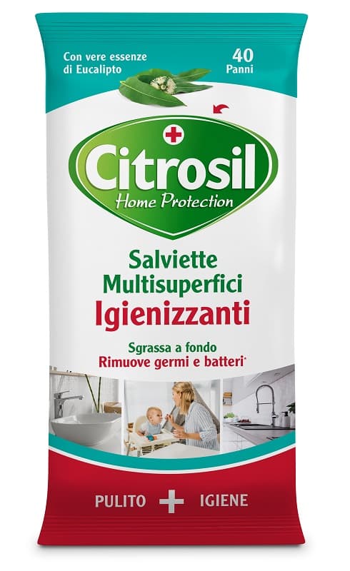 Citrosil Home Protection Salviette Multisuperfici Igienizzanti Eucalipto