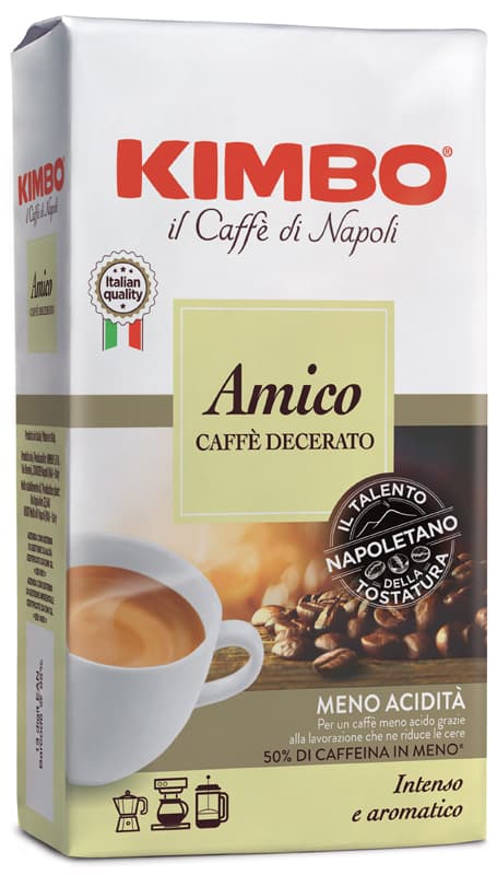 Kimbo Amico Caffè Macinato Decerato 225g