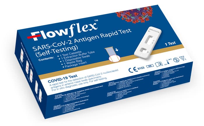 Test Antigenico Rapido Covid 19 Flowflex Autodiagnostico Determinazione Qualitativa Antigeni Sars Cov 2 In Tamponi Nasali Mediante Immunocromatografia Provetta Con Alluminio