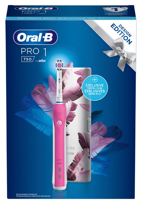 Oral-B PRO 750 Design Edition Spazzolino Elettrico Rosa
