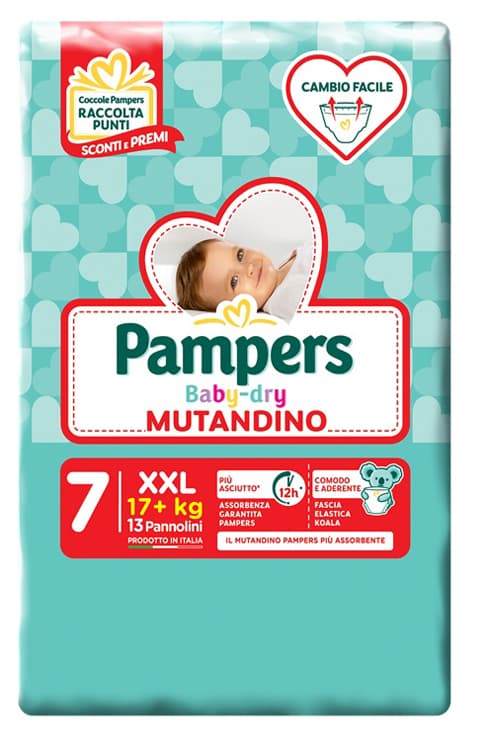 baby dry mutandino Xxl - 13 pannolini per bambini da 17+ kg