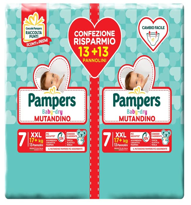Pampers baby dry mutandina duodwct extra extralarge 26 pezzi