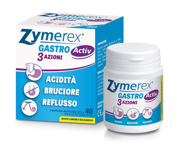 Zymerex Gastro Activ 3 Azioni Integratore 40 Compresse