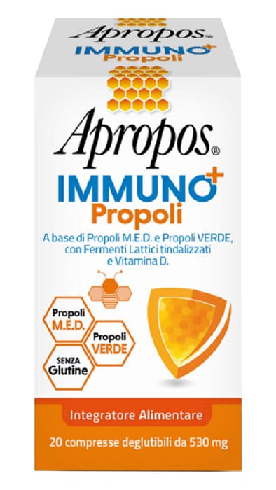 Apropos Immuno+ Propoli Integratore Difese Immunitarie 20 Compresse