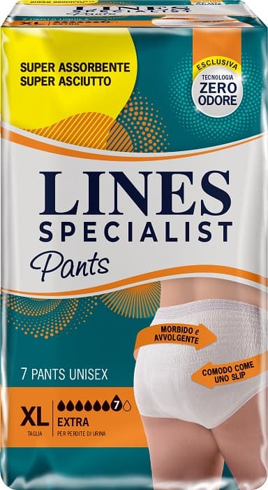 Pannolone Mutandina Lines Specialist Unisex Extra Xl 7 Pezzi