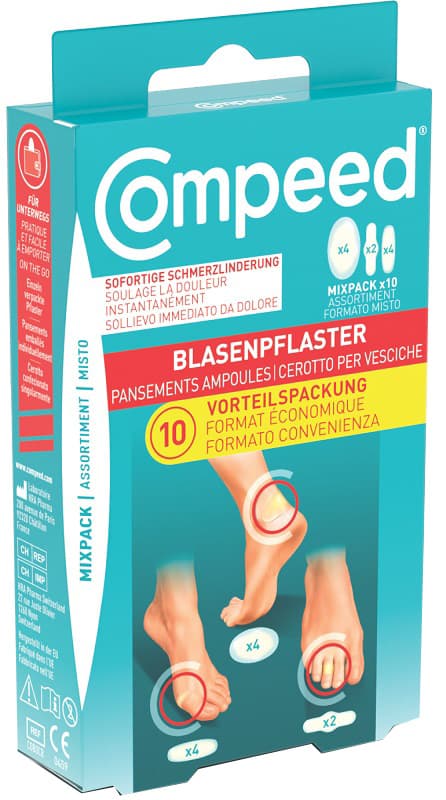Compeed Cerotti per Vesciche Medio Formato Misto 10 Cerotti