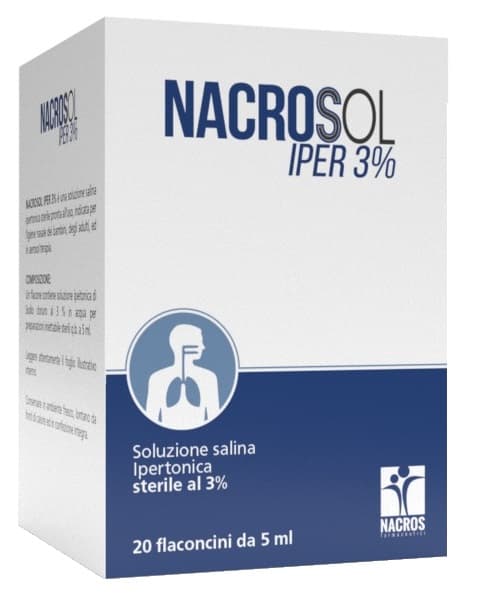Nacrosol iper 3% 20 fiale fisiologiche 5 ml