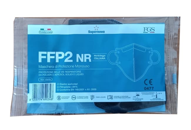 SUPERNOVA MASCHERINA FFP2 NERO