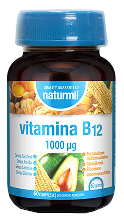 Dietmed Naturmil - Vitamina B12 1000mcg Integratore, 60 Compresse