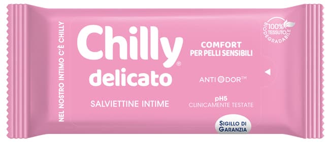Chilly Formula Anti-Odor Salviettine Intime Delicate 12 Pezzi