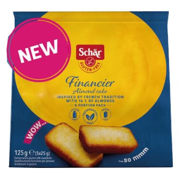 Schar financier merendina 4 pezzi da 31,25 g