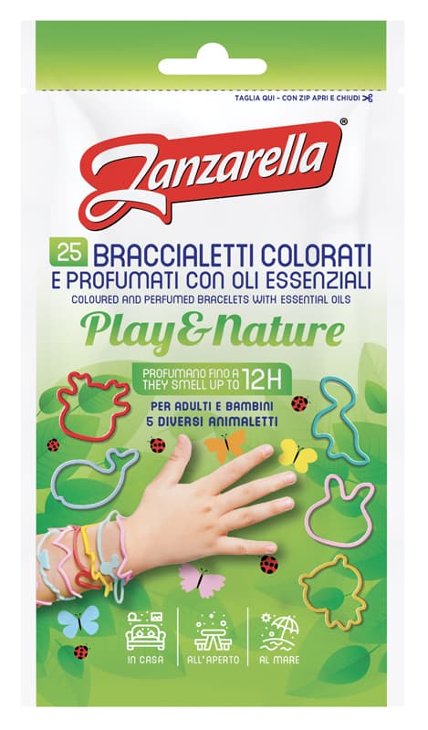 Zanzarella bracc play&nat 25pz