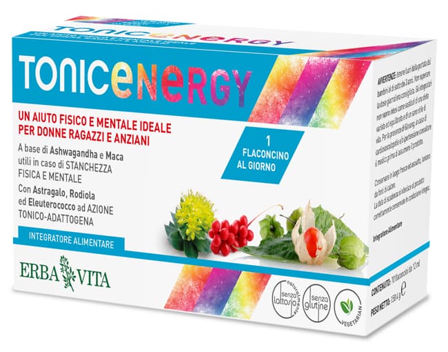 Erba Vita Tonic Energy Integratore Per Il Benessere Fisico e Mentale 10 Flaconcini