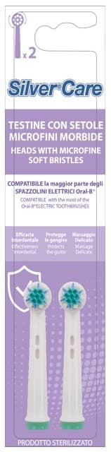 Silvercare Sensitive 2 Testine Ricambio Compatibili Oral B