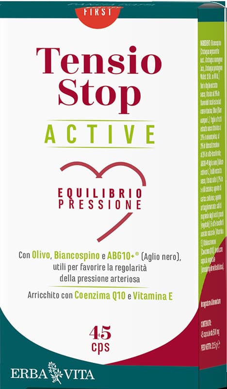 Erba Vita Tensio Stop Active Integratore Pressione Arteriosa 45 Capsule