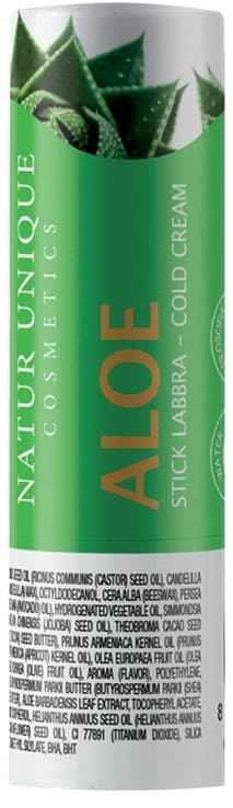 Natur Unique Stick per Labbra Aloe Lenitivo Aroma Fragola Selvatica, 4ml