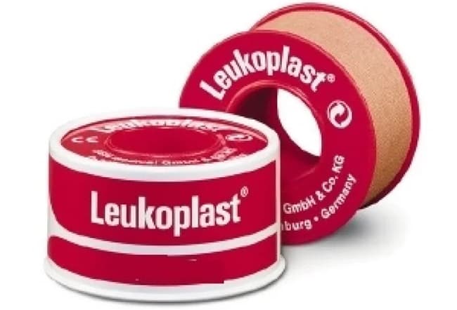 Cerotto chirurgico perforato per fissaggio medicazioni in rocchetto leukoplast supporto viscosa colo