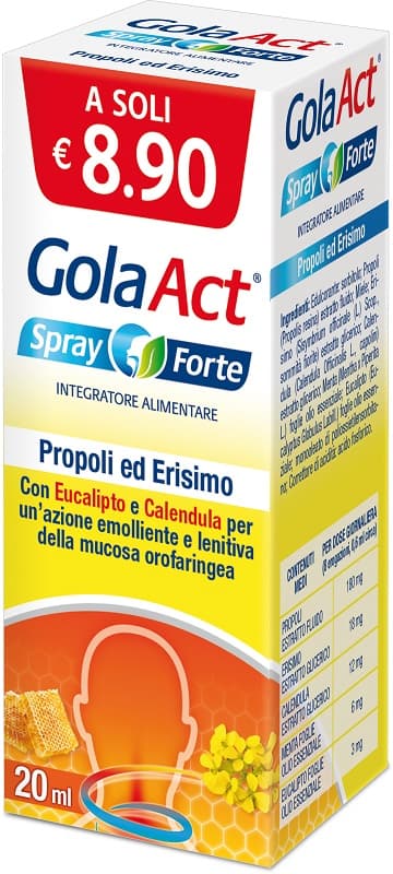 Gola Act Spray Forte Integratore Benessere Gola e Voce 20 ml