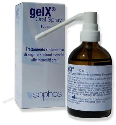 Gel spray orale per trattamento sintomatico segni e sintomi associati alle mucositi orali