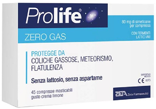 Prolife Zero Gas Integratore Contro Gonfiori e Flatulenza 45 Compresse