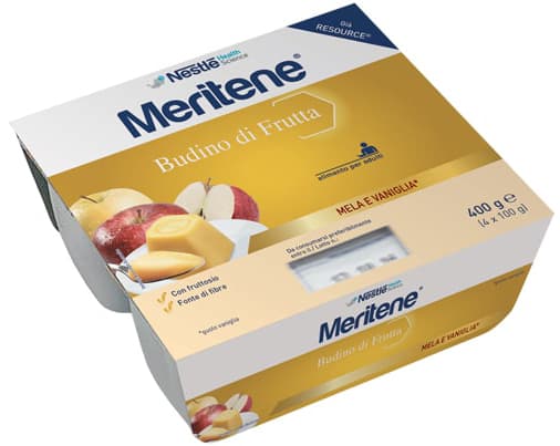 Meritene budino frutta mela-vaniglia 4x100 g