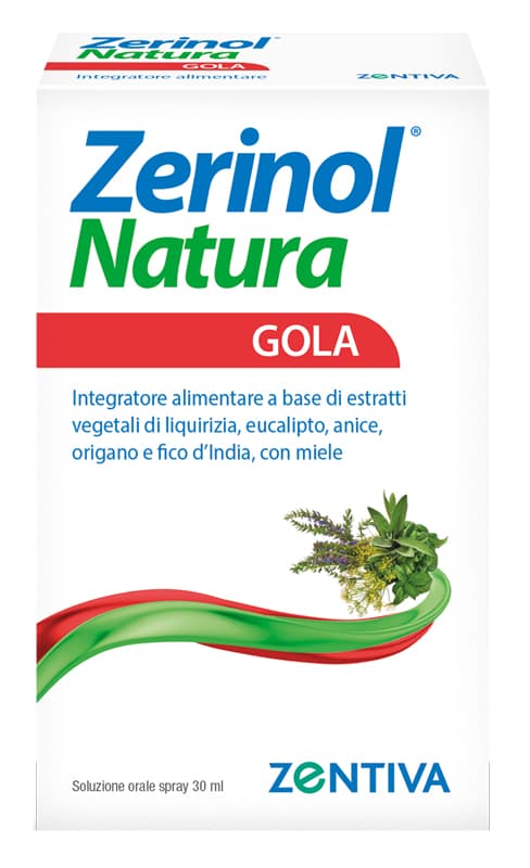 Zentiva Zerinol Natura Gola Spray Integratore Secrezioni Bronchiali, 30ml