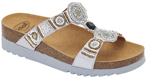 New Bogota' Wedge Satin+Beads Woman Silver/Gold 39 Materiale Tessuto Satin+Perline Fodera Tomaia Microfibra Sottopiede Microfibra Suola Eva Fitting F Altezza Tacco 20 Collezione Ss