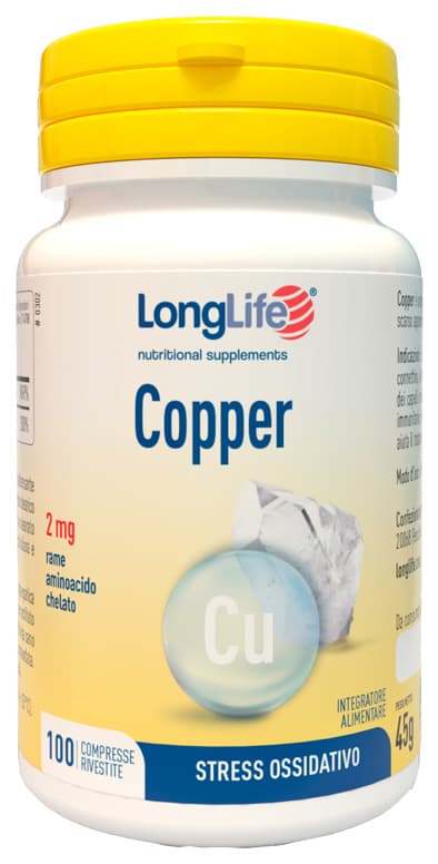 LONGLIFE COPPER 2mg 100 Cpr