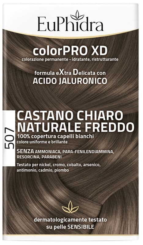 Euphidra ColorPRO XD 507 Castano Chiaro Naturale Freddo Tintura Per Capelli