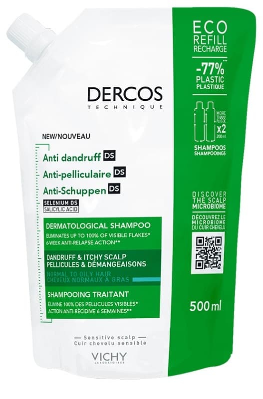 Vivhy Dercos Eco Refill Shampoo Antiforfora 500 ml