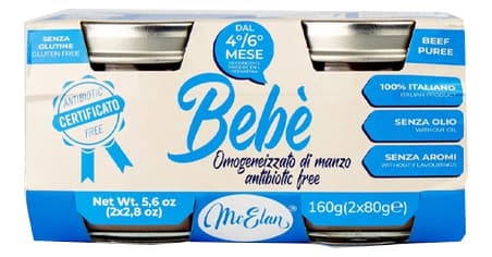 Bebe' Omogeneizzato Manzo Antibiotic Free 2 Pezzi Da 80 G