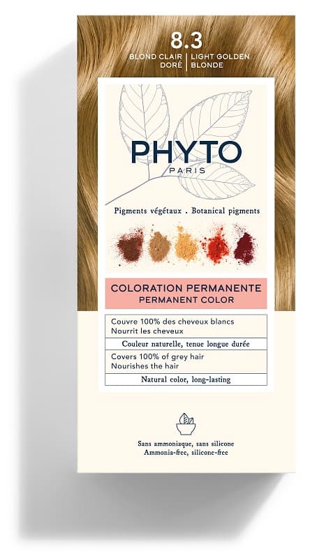 Color Kit 8,3 Biondo Chiaro Dorato Latte Rivelatore 50 Ml + Crema Colorante 50 Ml + Maschera Protettiva Colore 12 Ml + Guanti