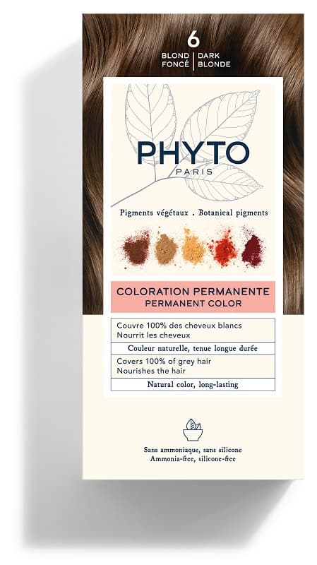 Phyto Phytocolor 6 Biondo Scuro Colorazione Permanente Per Capelli Kit Tintura