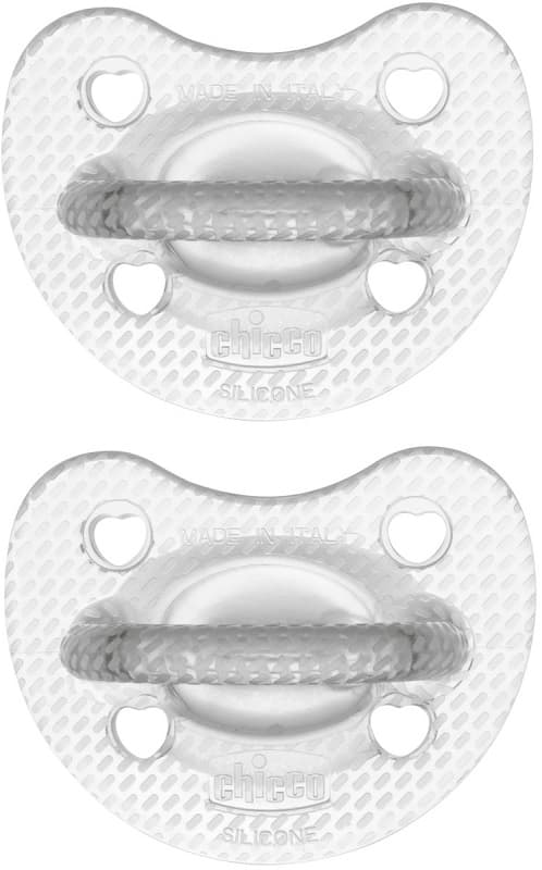Chicco PhysioForma - Succhietto Gommotto 16-36M Crystal in Silicone, 2 Pezzi