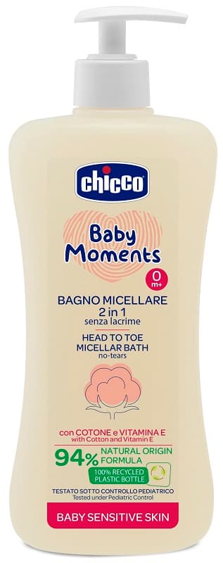 Baby Moments - Bagno Micellare 2 in 1 Senza Lacrime 500 ml