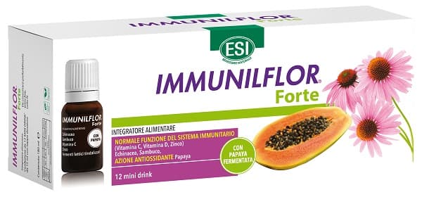 ESI Immunilflor Forte Papaya Sistema Immunitario 12 Mini Drink