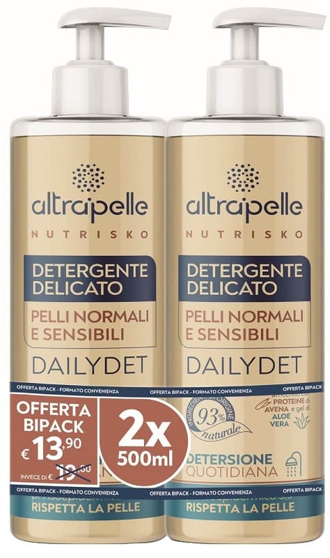Altrapelle nutrisko detergente delicato dailydet 2 pezzi da 500 ml