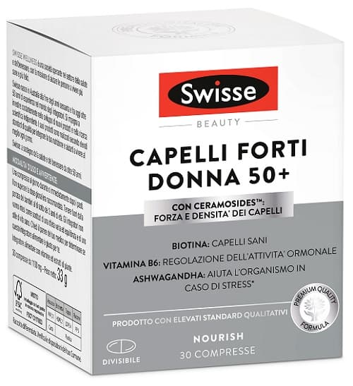Swisse Capelli Forti Donna 50+ Integratore Per Capelli 30 Compresse