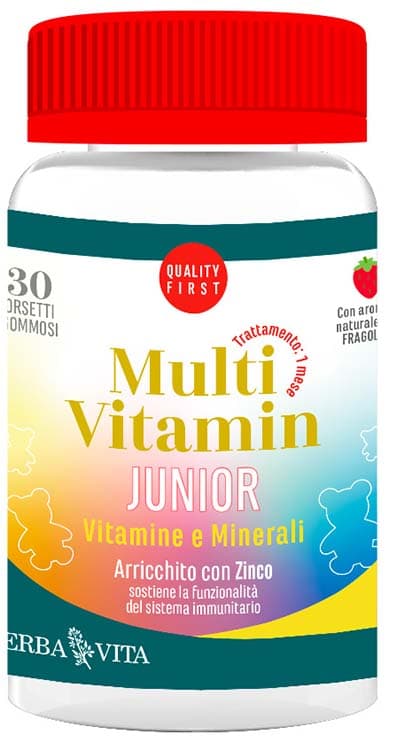 Erba Vita Multi vitamin Junior Integratore Multivitaminico Bambini 30 Orsetti Gommosi
