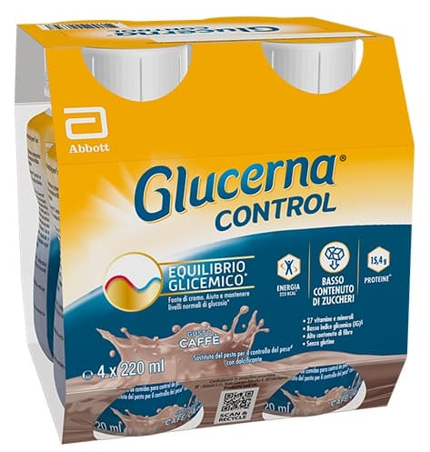 Glucerna Control Equilibrio Glicemico Pasto Sostitutivo Controllo Del Peso Gusto Caffè 4x220ml